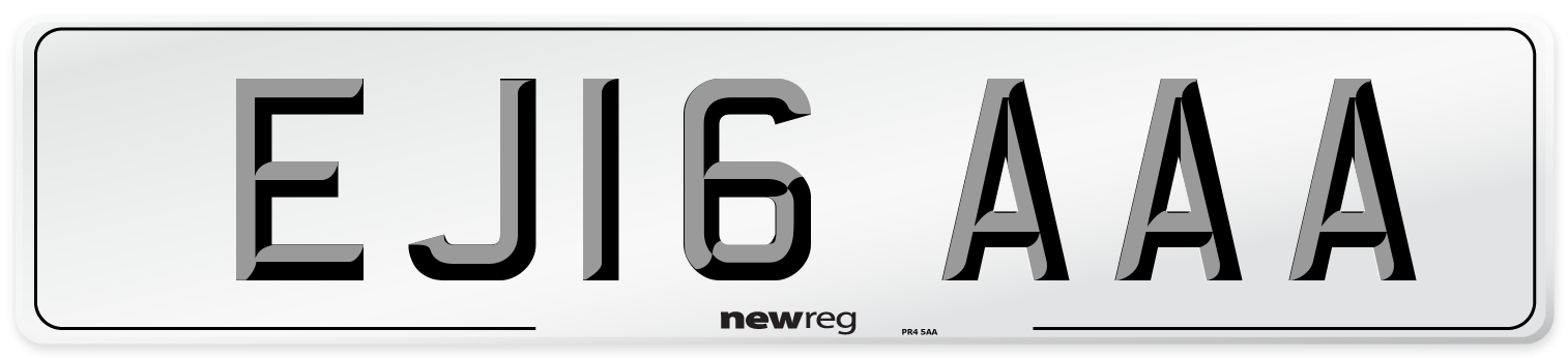 EJ16 AAA Number Plate from New Reg